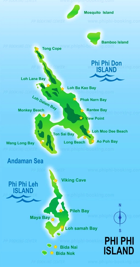 Mapa-Koh-Phi-Phi-Tailandia-Asia
